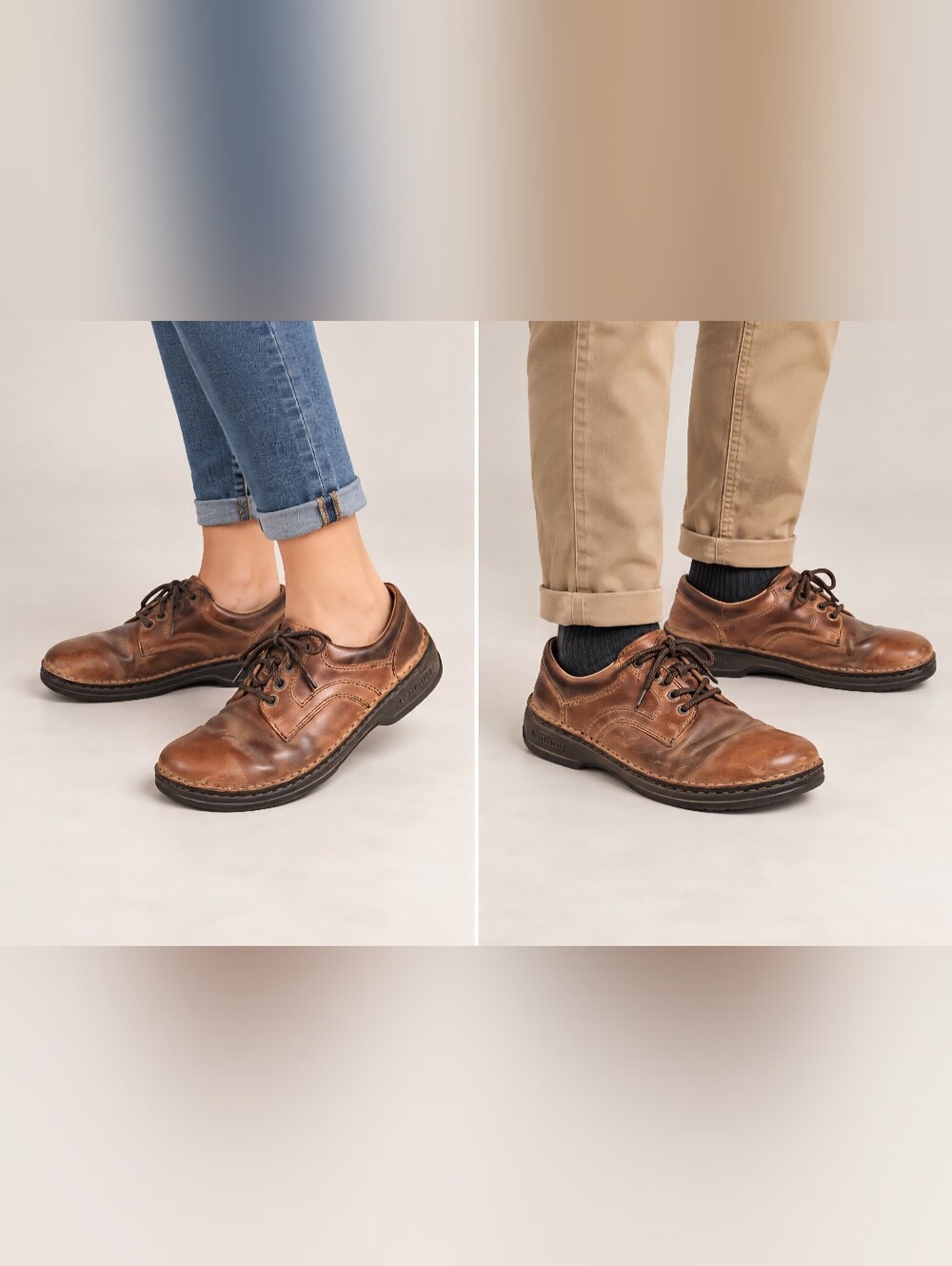 Birkenstock Memphis Brown Leather Oxfords Women 11 Men 9 Unisex EU 42 Regular